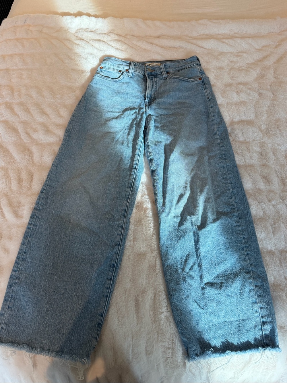 Madewell Light Blue High-Rise Wide Leg Jeans